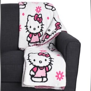 *not for sale * sold  Sherpa white daisy & bows Hello Kitty Throw Blanket